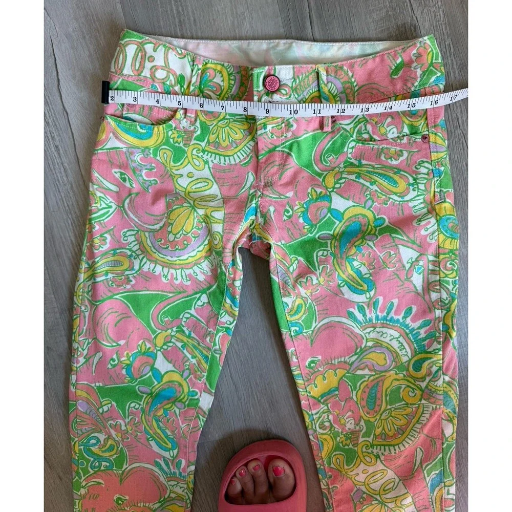 Lilly Pulitzer Worth skinny zip jeans low rise women's 0 - Picture 4 of 12